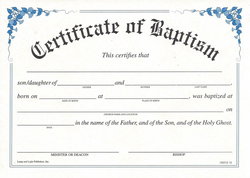 Image of Certificate of Baptism
