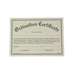 Image of Ordination Certificate Bishop