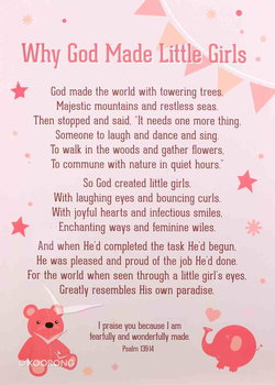 Image of Large Posters: Why God Made Little Girls 13.5′ x 19”