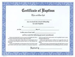 Image of Baptism Certificate CLP