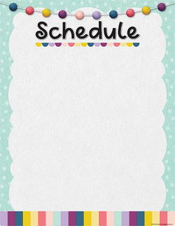 Image of Schedule Write-On / Wipe-Off Chart 17′ x 22”
