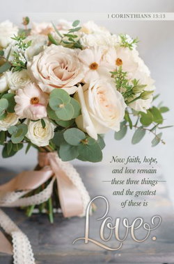 Image of Wedding Bulletin The Greatest of These is Love, 1 Cor. 13:13 Pkg 100