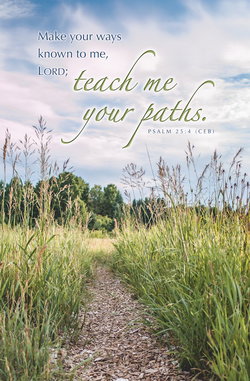 Image of Bulletin General Teach Me Your Path Psalm 25:4 (pkg of 100)