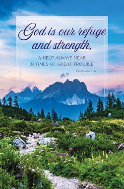 Image of Bulletin God is Our Refuge And Strength Psalm 46:1 (pkg of 100)