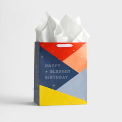 Image of Happy + Blessed Birthday – Large Gift Bag with Tissue