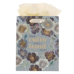 Image of Gift Bag Begin Each Day With A Grateful Heart Medium