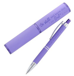 Image of Gift Pen Be Still and Know Purple – Psalm 46:10