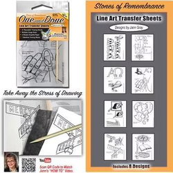 Image of One & Done Line Art Transfer Sheets – Stones of Remembrance