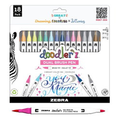 Image of Doodlerz Dual Brush Pens Set of 18