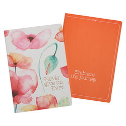 Image of Notebook Set 2pc Coral Poppies