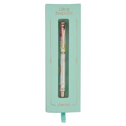 Image of Pen in Gift Box Pink Daisies Beautiful