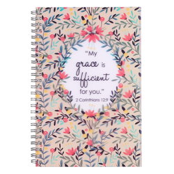 Image of Notebook Wirebound Grace Sufficient 2 Cor. 12:9