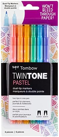 Image of Tombow Twintone Markers Pastel 6pk