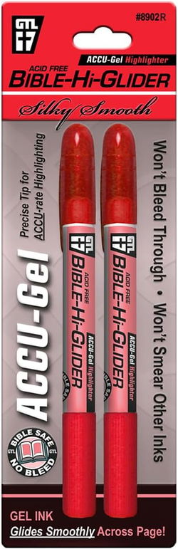 Image of Accu-Gel Bible-Hi-Glider Red – 2 pk