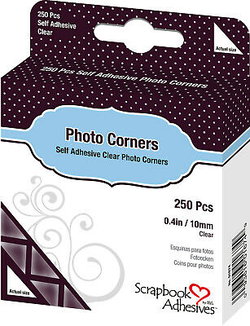 Image of Photo Corners Clear Self-Adhesive .375″ 250/Pk