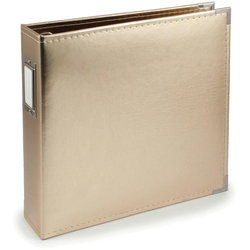 Image of Album D-Ring Leather Gold 12″X12″