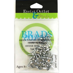 Image of Round Brads Silver 4mm 70/Pkg