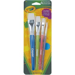 Image of Crayola Flat Brush Set, 4 Count