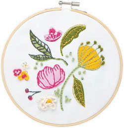 Image of Spring Blooms Embroidery Kit 8’x8′