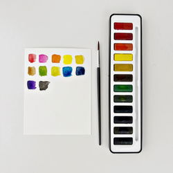 Image of Watercolor Paint Set with Brush