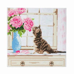 Image of Crystal Art Mounted Kit (Med): Cat