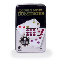 Image of Dominoes Double Nine Color Dot in Collectors Tin