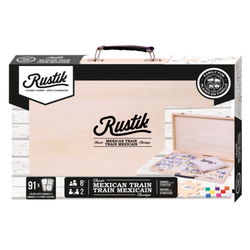 Image of Rustik Deluxe Mexican Train Game w/ Wood Case