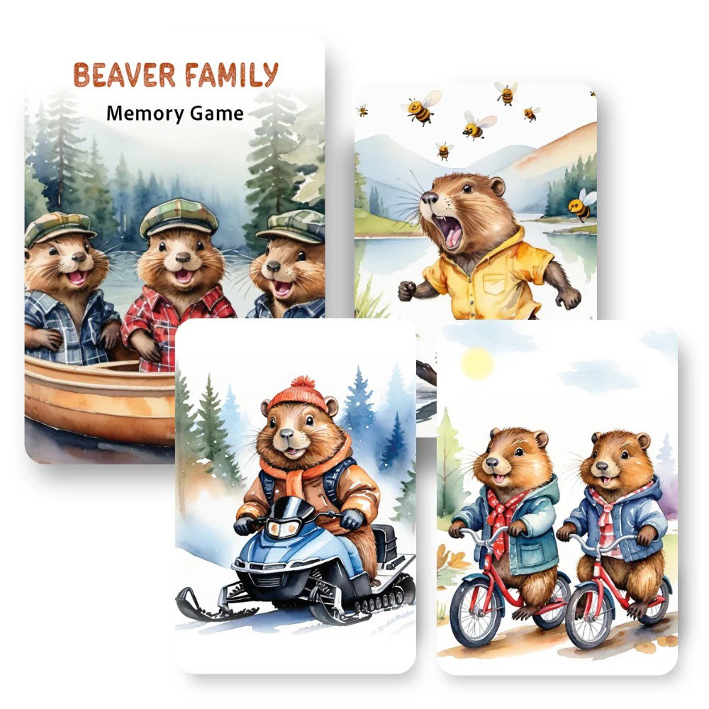 Image of Beaver Family Memory Game