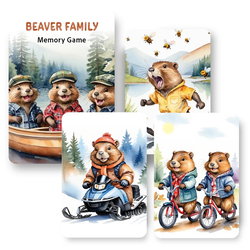 Image of Beaver Family Memory Game