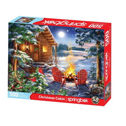 Image of 500 Pc Puzzle – Christmas Cabin