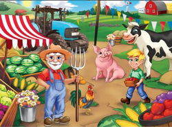 Image of 60 Pc Old MacDonald’s Farm – Market Day Puzzle
