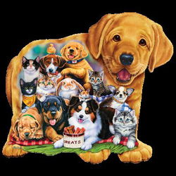 Image of 100 Pc Puppy Pals Shaped Puzzle