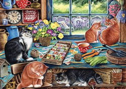 Image of Puzzle Tray Garden Shed Cats 35 pc