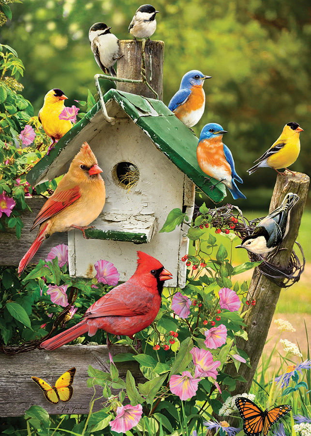 Image of Puzzle Tray Singing Around the Birdhouse 35 pc