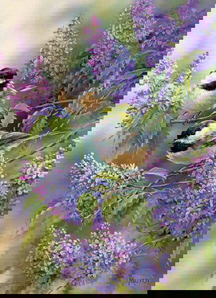 Image of Puzzle Chickadees & Lilacs 1000 pc