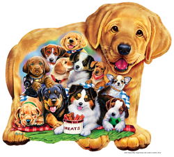 Image of 500 Pc Shaped Puppy Puzzle – Puppy Palooza