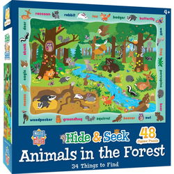 Image of 48 Pc Puzzle – Hide & Seek – Animals in the Forest