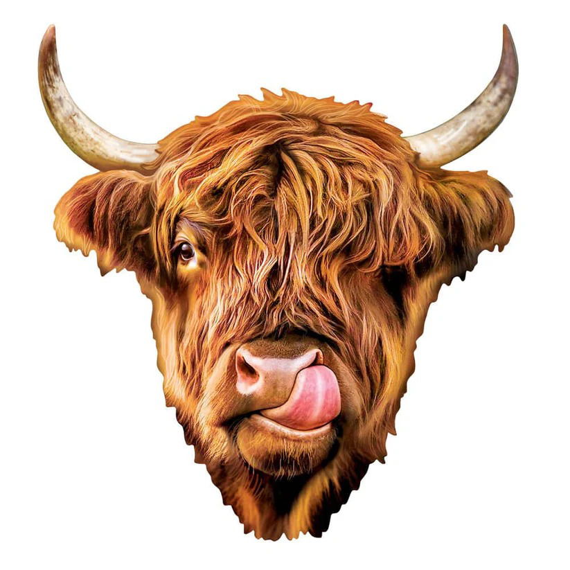 100 Pc Puzzle - Highland Cow Shaped