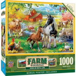Image of 1000 Pc Puzzle – Farm & Country – Down on Maple Lane