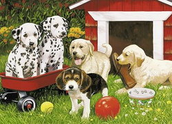 Image of 60 Pc Puzzle – Puppy Party