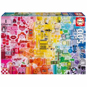500 Pc Puzzle Collage De Colores Fsc(R)