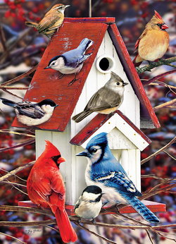 Image of Puzzle Winter Birdhouse 1000 pc- Discontinued
