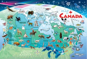 Puzzle Floor Map of Canada 35  pc