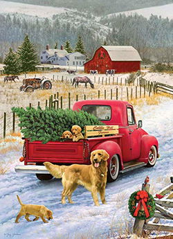 Image of Puzzle Tray Red Truck Farm 35 pc