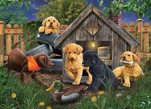 1000 Pc Puzzle - In the Doghouse