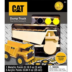 Image of Cat Dump Truck Licensed Wood Paint Kits