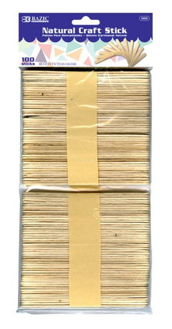 Image of Natural Craft Sticks (100/Pack)