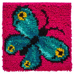 Image of Latch Hook Kit Butterfly 8’X8”