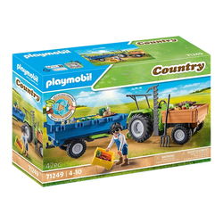 Image of Playmobil Country – Harvester Tractor with Trailer