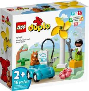 Lego Duplo Wind Turbine and Electric Car V39 - 10985